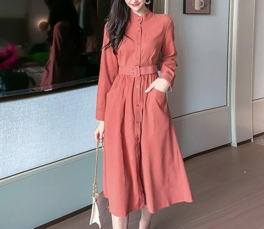 TEEK - Brick Red Sure Dress DRESS theteekdotcom