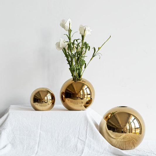 TEEK - Golden Ball Ceramic Vases HOME DECOR theteekdotcom