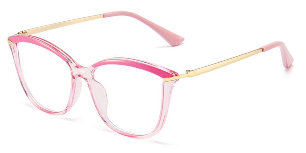TEEK - Anti-Blue Light Myopia Glasses | Nearsightedness -2.25 to -5 EYEGLASSES theteekdotcom pink clear 0/None