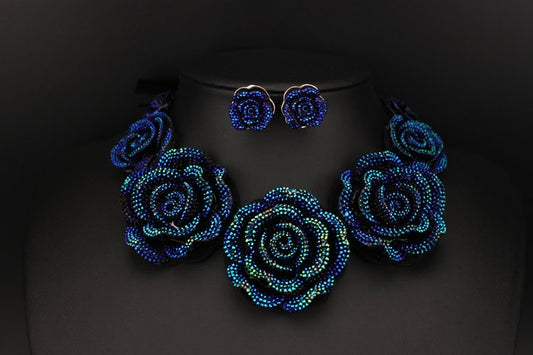 TEEK - Big Blue Resin Flower Jewelry JEWELRY theteekdotcom