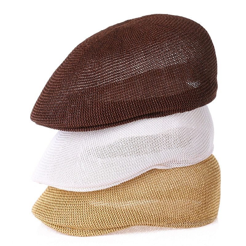 TEEK - Beret Straw Mesh Beret Hat HAT theteekdotcom