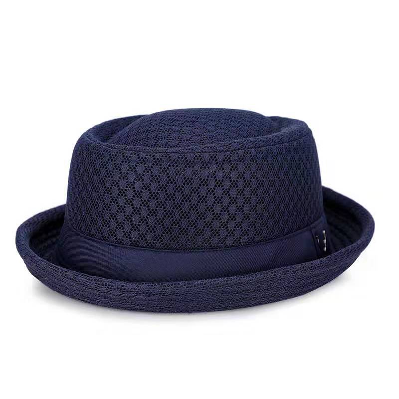 TEEK - England Jazz Mesh Straw Retro Hat | Various Colors HAT theteekdotcom dark blue M 22.83in