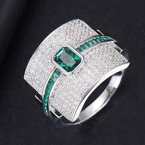 TEEK - Shine Stack Belt Rings JEWELRY theteekdotcom Green White gold 4