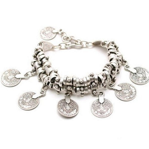 TEEK - Bohemian Vintage Turkish Silver Plated Bracelet JEWELRY theteekdotcom silver
