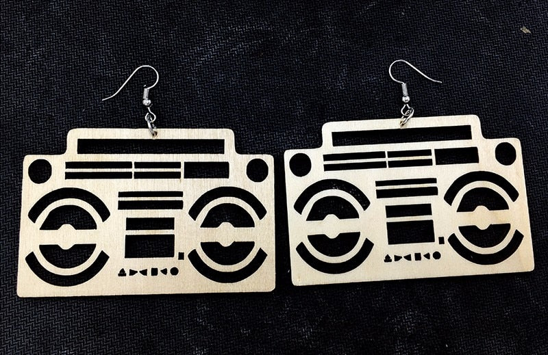 TEEK - Laser Kut Boom Box Earrings JEWELRY theteekdotcom