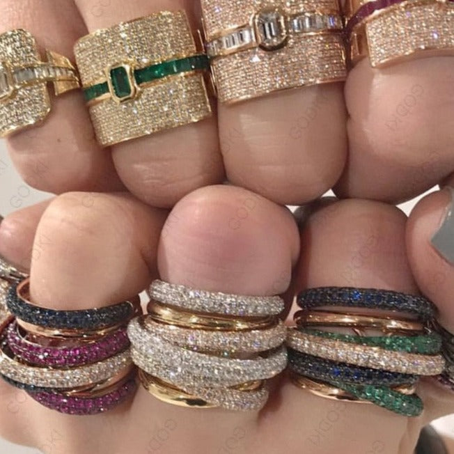TEEK - Shine Stacked Rings JEWELRY theteekdotcom
