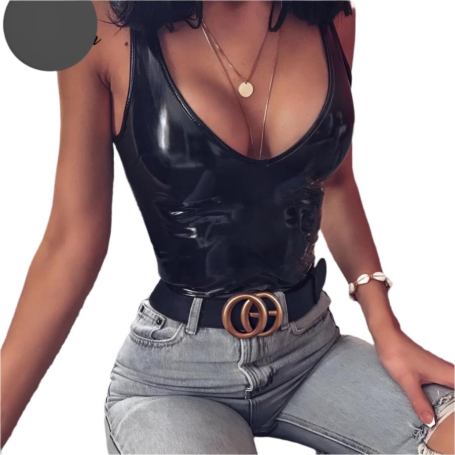 TEEK - V-neck Skinny Sleeveless Bodysuit LINGERIE theteekdotcom