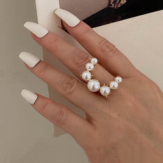 TEEK - Pearl Paved Ring JEWELRY theteekdotcom