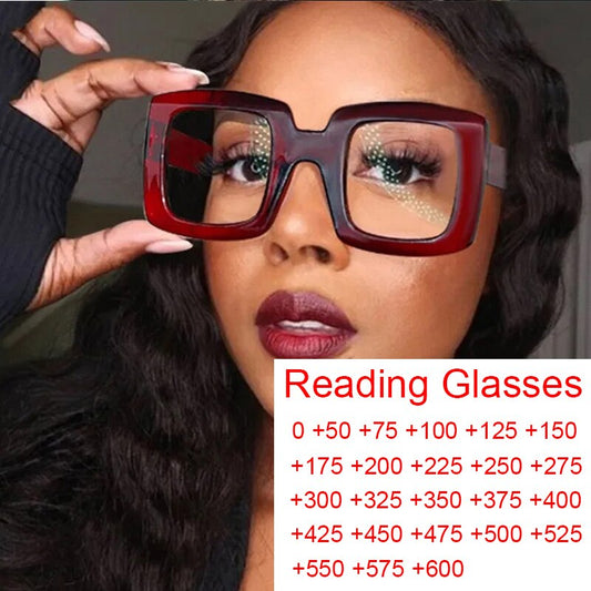 TEEK - Wide Square Reading Glasses | Prescribed or Zero Strength EYEGLASSES theteekdotcom