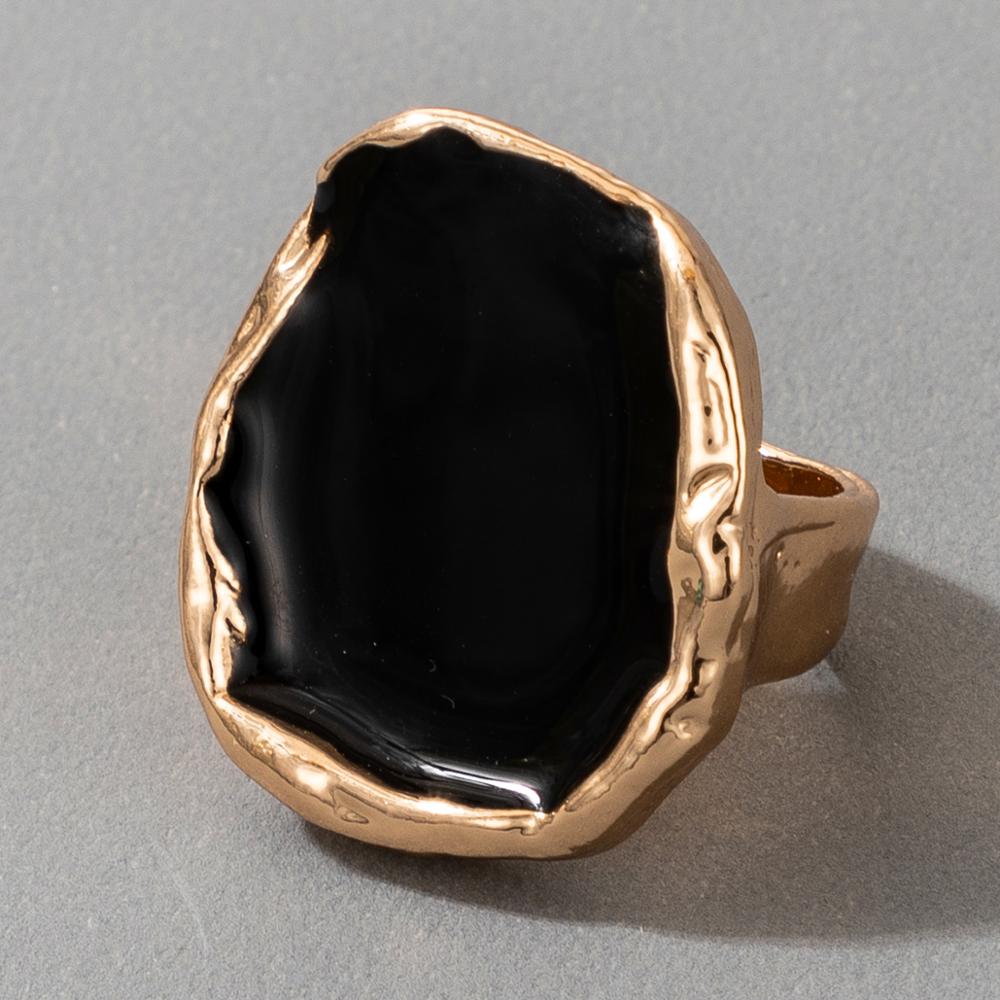 TEEK - Back From Black Stone Gold Ring JEWELRY theteekdotcom Default Title