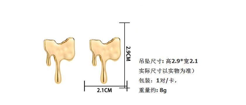 TEEK - Smooth Jigsaw Drip Earrings JEWELRY theteekdotcom