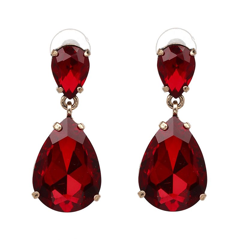 TEEK - Red Eardrop Earrings JEWELRY TEEK