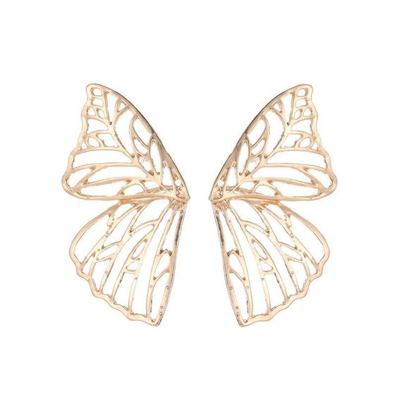 TEEK - Winged Stencil Earrings JEWELRY TEEK Gold