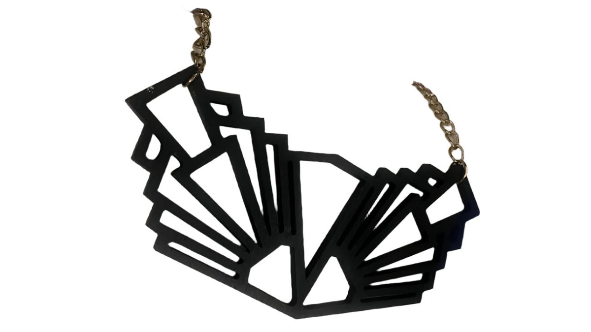 TEEK - Wood Cone Necklace JEWELRY TEEK Black
