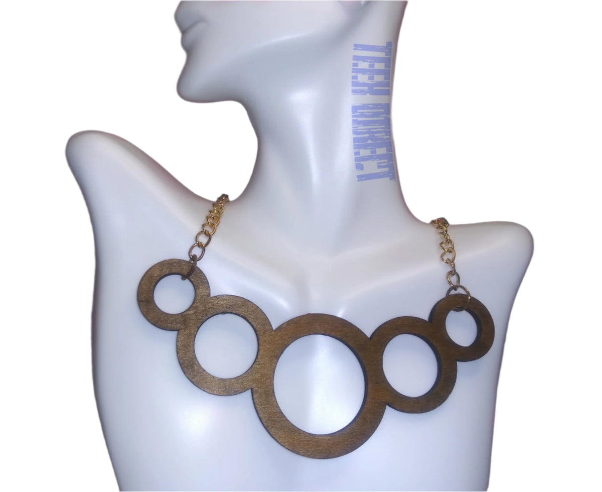 TEEK - Wood Bubble Necklace JEWELRY TEEK Brown