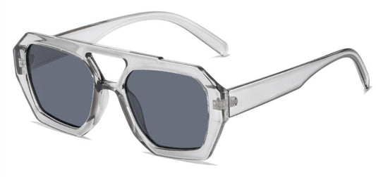 TEEK - Retro Double Bridge Shades EYEGLASSES theteekdotcom c2 grey clear grey