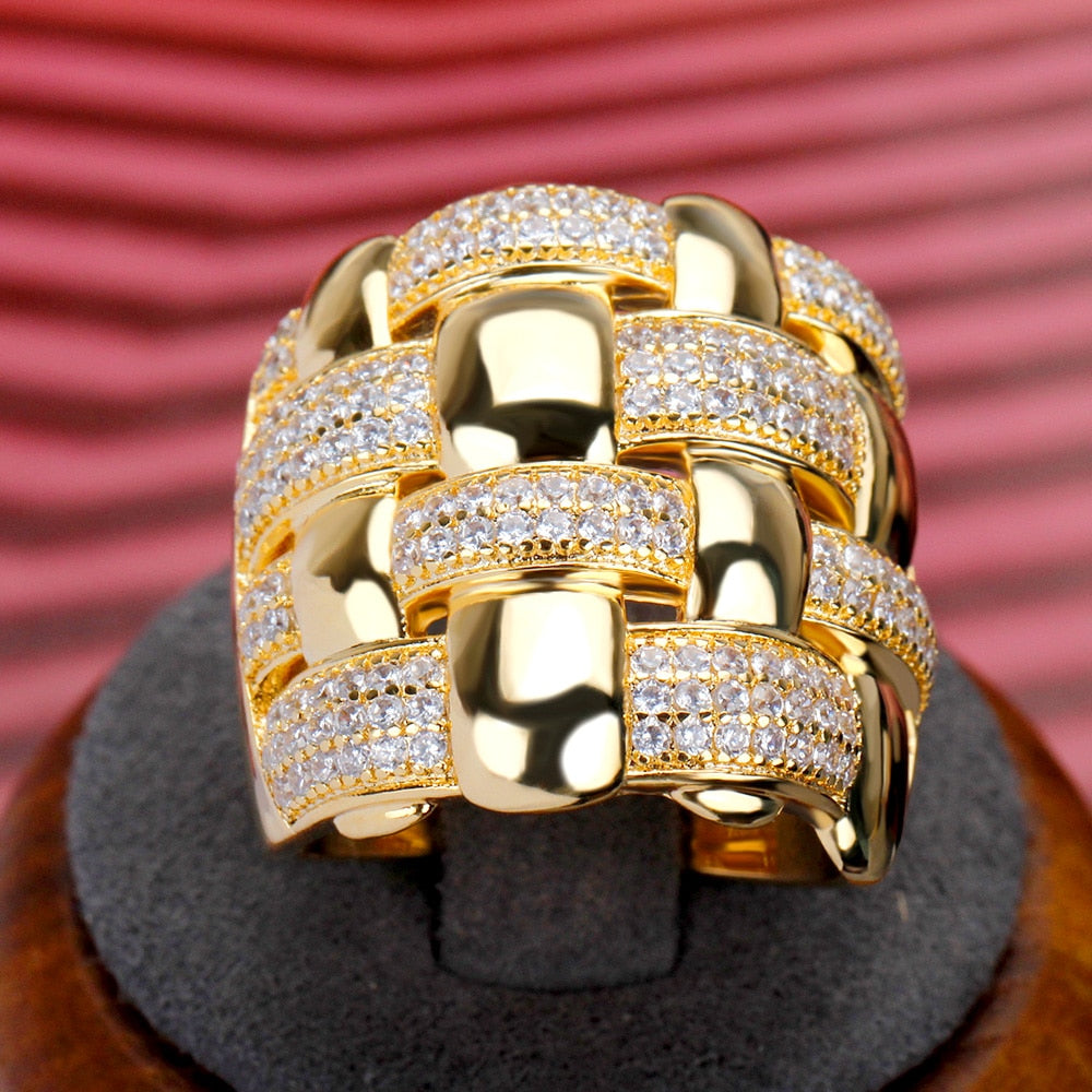TEEK - Frosted Woven Womens Ring JEWELRY theteekdotcom gold 7