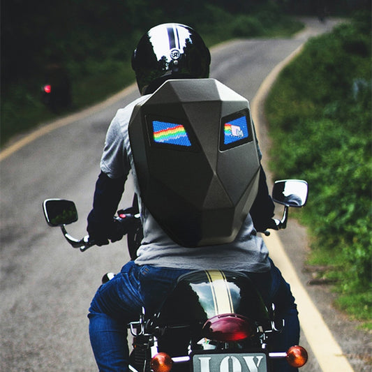 TEEK - LED or Solid Eye Hard Shell Motorcycle Helmet Backpack BAG theteekdotcom   