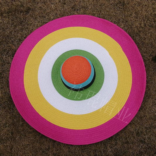 TEEK - 27.5in Oversized Wide Brim Sun Hat HAT theteekdotcom colorful 1 54-57cm/21.26-22.44in