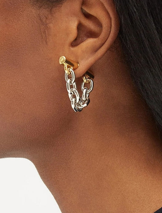 TEEK - Soft Chain Closed Earrings JEWELRY theteekdotcom