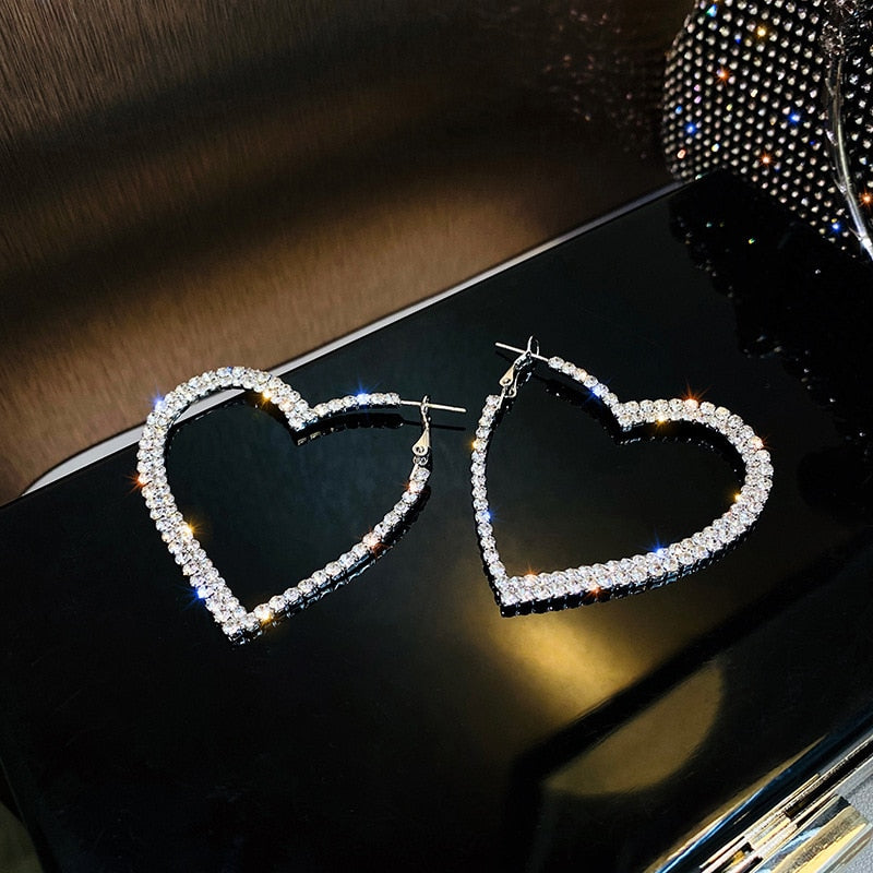 TEEK - Bejewelry Heart Hoops JEWELRY theteekdotcom