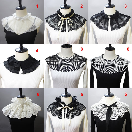 TEEK - Vintage Vickie Ruffled Stand Fake Collar COLLAR theteekdotcom