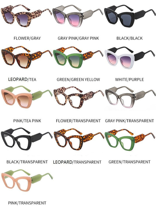 TEEK - Cross Contrast Cat Eye Sunglasses EYEGLASSES theteekdotcom