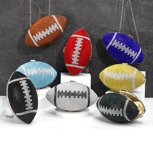 TEEK - Beaujeweled Football Clutch Purse BAG theteekdotcom