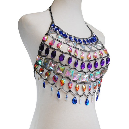 TEEK - Just My Acrylic Crystal Crop Tank Tops TOPS theteekdotcom