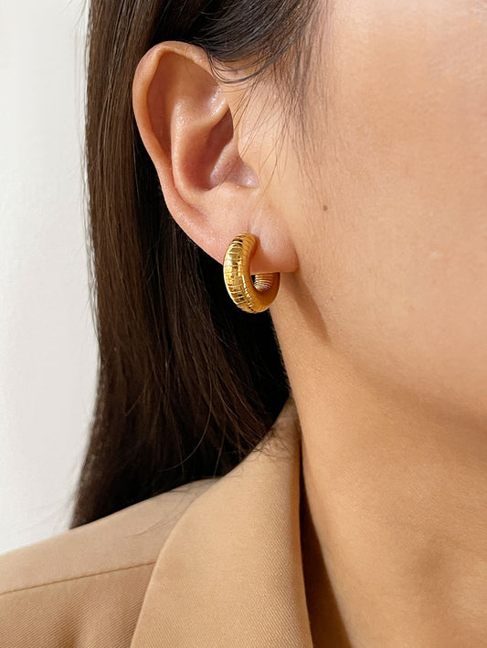 TEEK - Bold Thick Hoop Earrings JEWELRY theteekdotcom