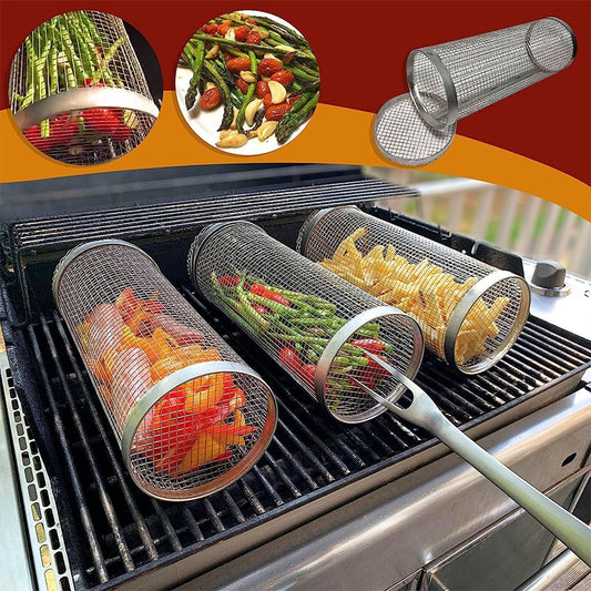 TEEK - Rolling Grilling BBQ Basket HOME DECOR theteekdotcom