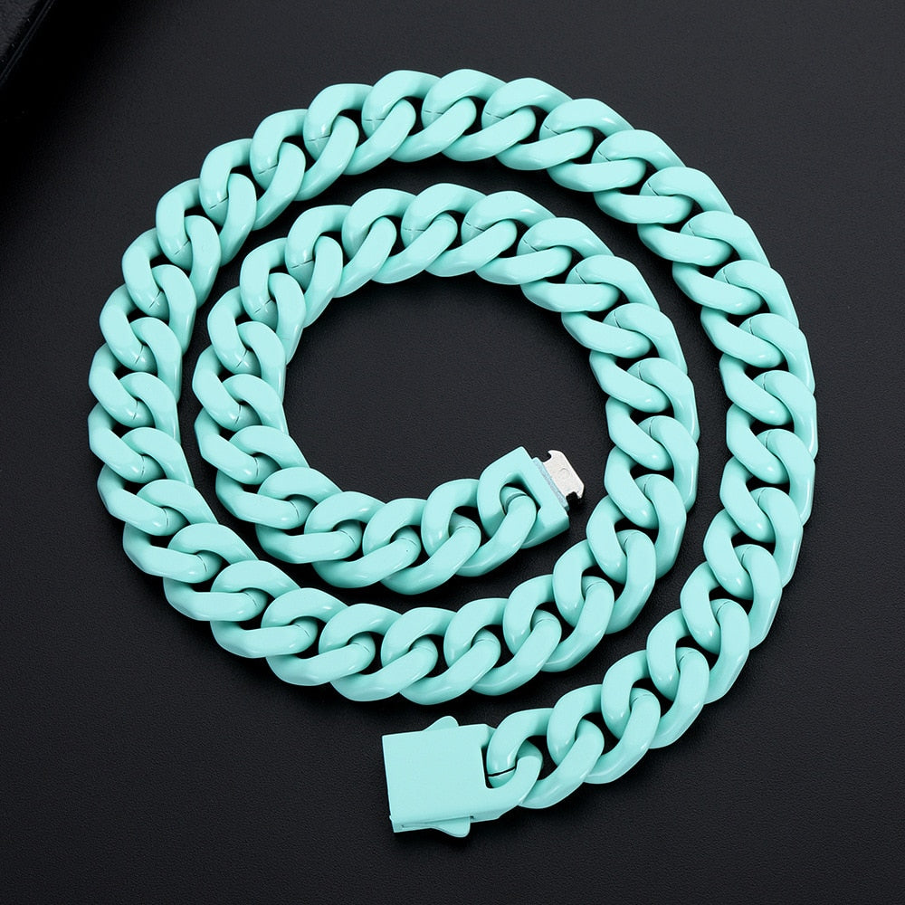 TEEK - Color Link Latch Chain Necklace JEWELRY theteekdotcom