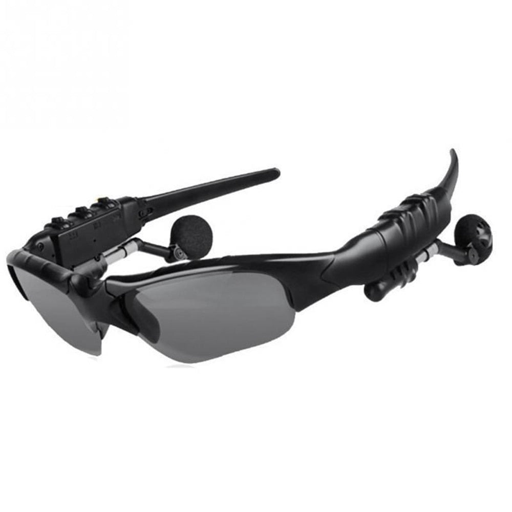 TEEK - Stereo Earphones Wireless Mic Polarized Sunglasses EYEGLASSES theteekdotcom Black