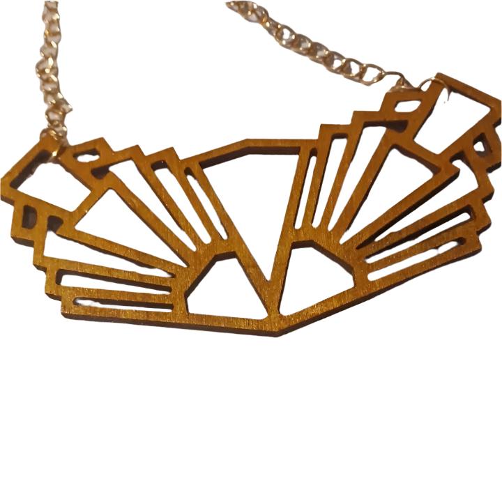 TEEK - Wood Cone Necklace JEWELRY TEEK Light Brown