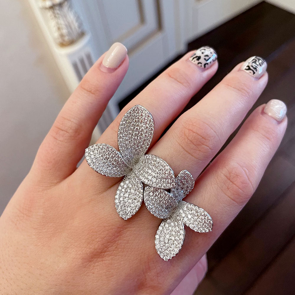 TEEK - Flower Leaf CZ Jewelry JEWELRY theteekdotcom