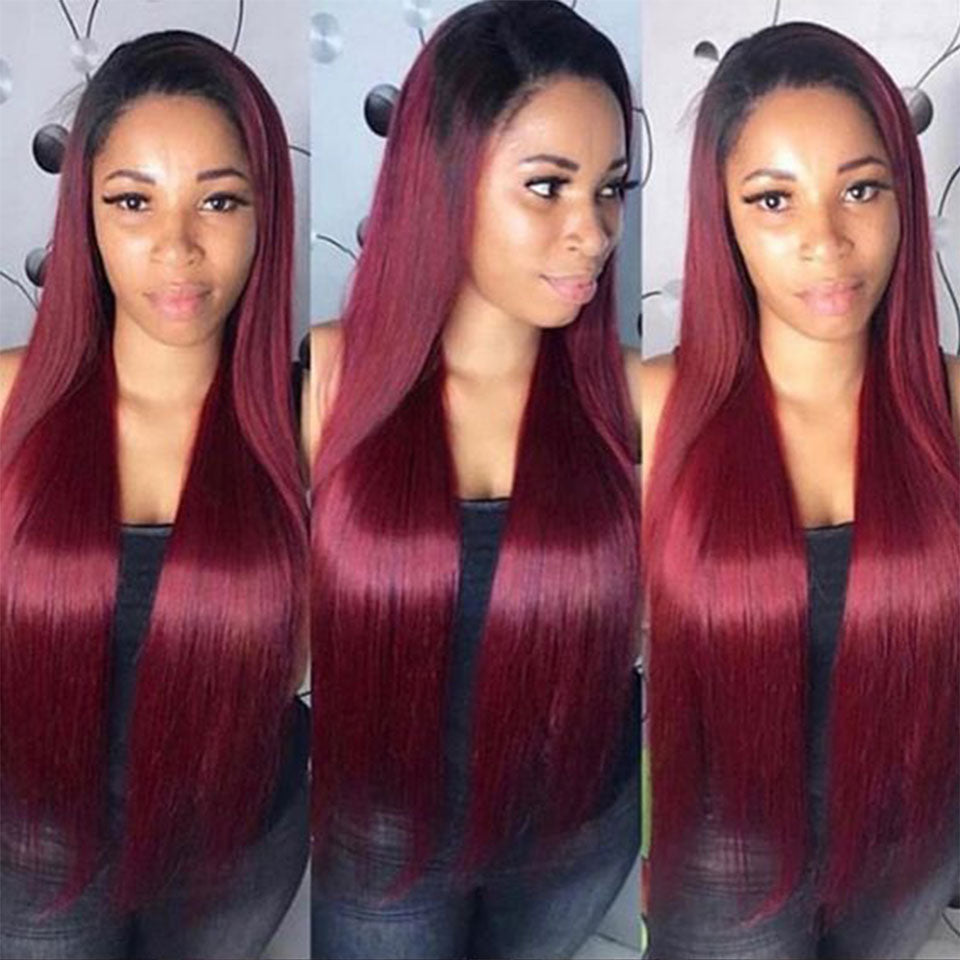 TEEK - Straight Burgundy Bo Wig HAIR theteekdotcom