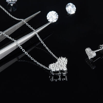 TEEK - Moissanite 925 SS Heart Necklace JEWELRY TEEK Trend