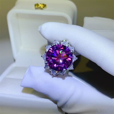TEEK - 10 Carat Magenta 925 SS Flower Ring JEWELRY TEEK Trend 6