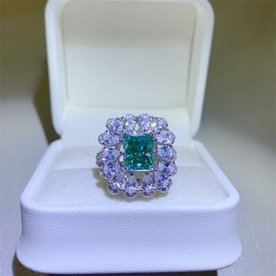 TEEK - 3 Carat Teal 925 SS Ring JEWELRY TEEK Trend 6