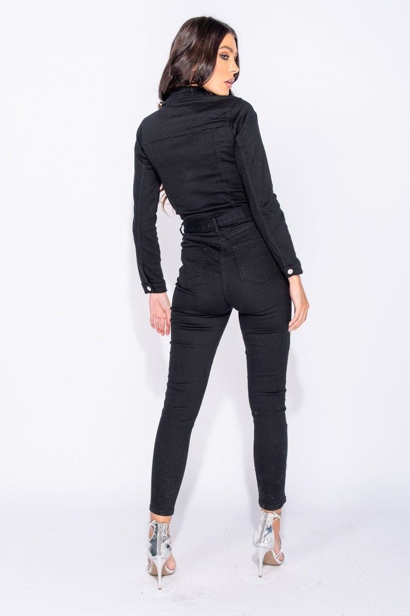 TEEK - De-Nim Long Sleeve Jumpsuit JUMPSUIT TEEK