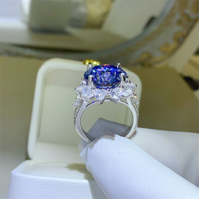 TEEK - Navy 10 Carat Moissanite 925 SS Ring JEWELRY TEEK Trend