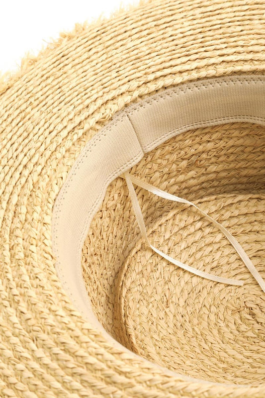 TEEK - Khaki Fame Cutout Woven Straw Hat HAT TEEK Trend