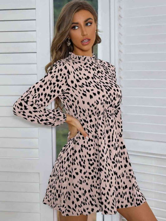 TEEK - Flirted Frill Neck Long Sleeve Dress DRESS TEEK Trend