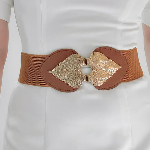 TEEK - Leaf Buckle Stretch Belt BELT TEEK Trend Caramel