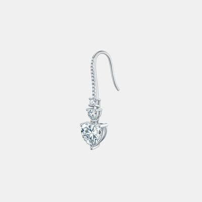 TEEK - 5.44 Carat 925 SS Heart Drop Earrings JEWELRY TEEK Trend