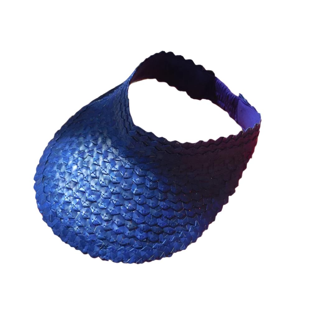 TEEK - Vaca Visor Straw Hat - Royal Blue HAT theteekdotcom Default Title