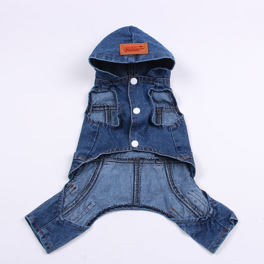 TEEK - Denim Pet Dog Jumpsuit PET SUPPLIES theteekdotcom
