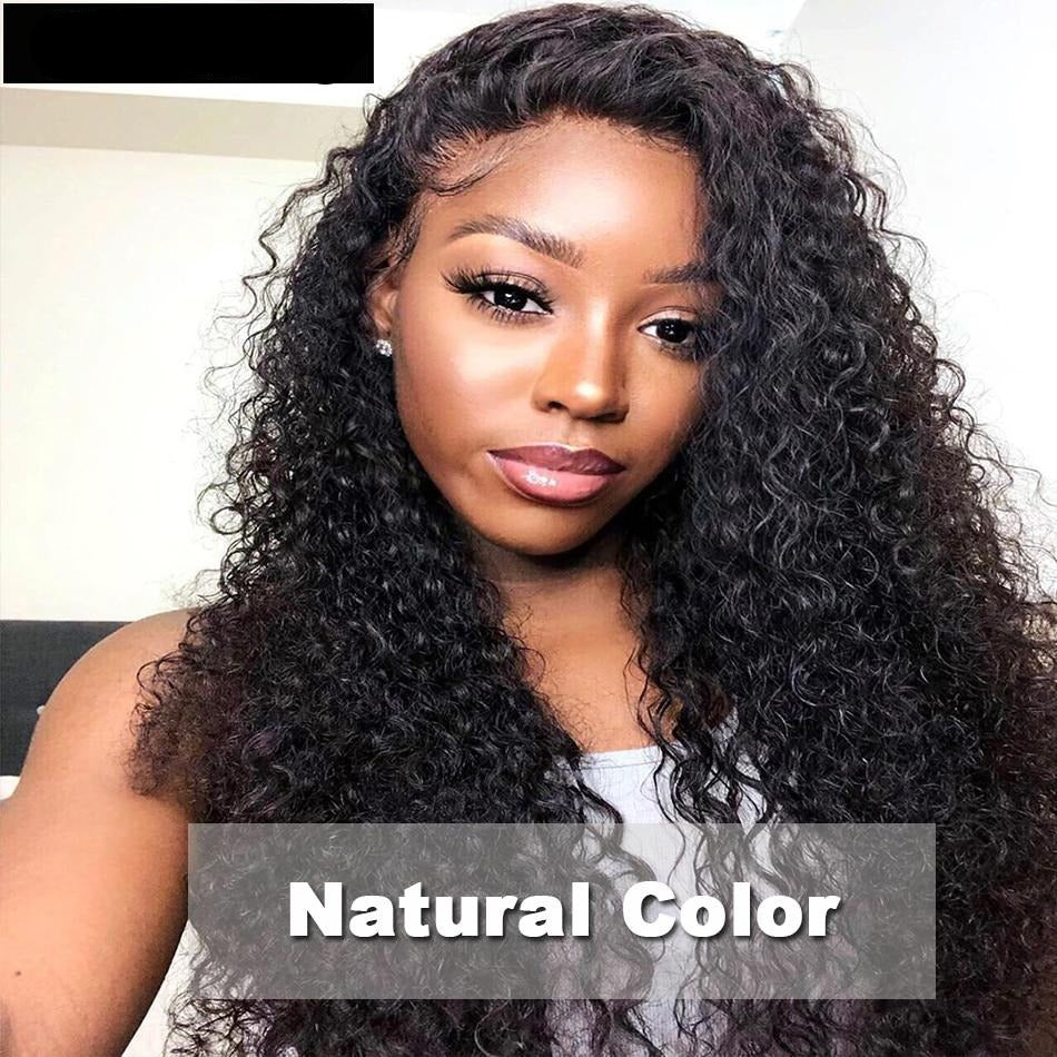 Long Middle Part Curly Natural Hair Color with Caramel Blonde