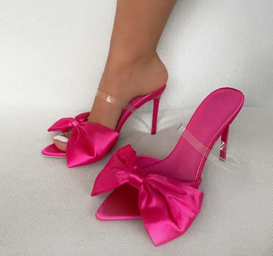 TEEK - Butterfly-Knot Peep Toe Mules SHOES theteekdotcom