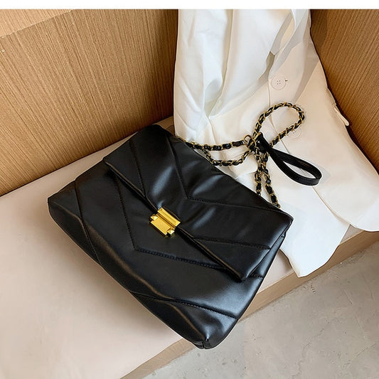 TEEK - Final Flap Purse BAG theteekdotcom Black 14.17x9.84x3.54in